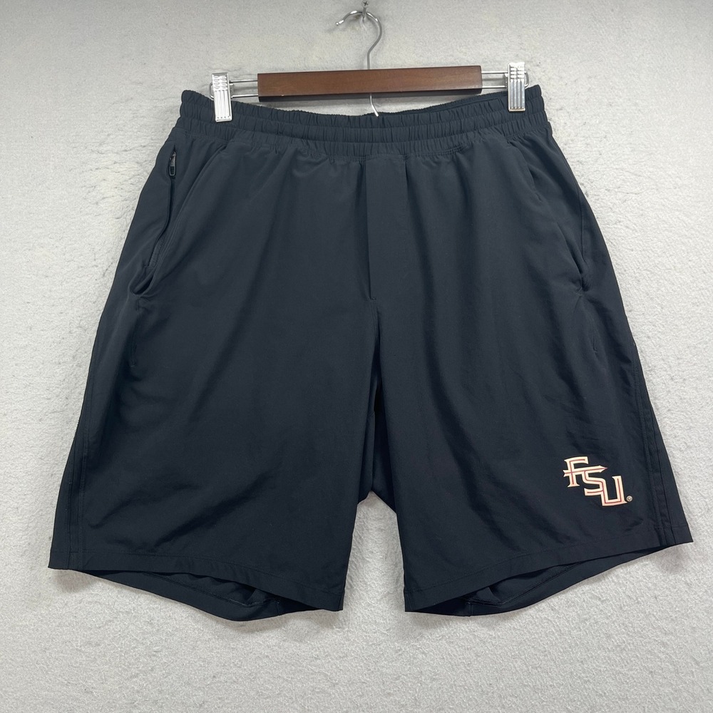 FSU Seminoles Lululemon Pace Breaker Shorts Mens L Black Athletic Gym Training